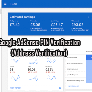 Google AdSense PIN Verification